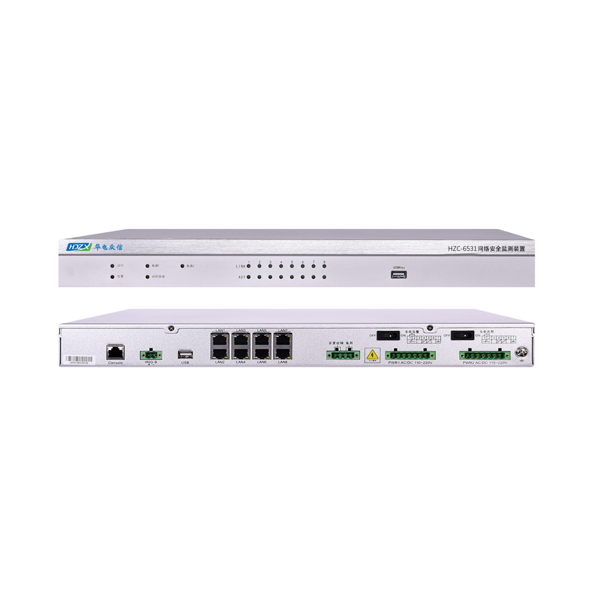 HZC-6531 19’@1U国产化电力安全监测装置