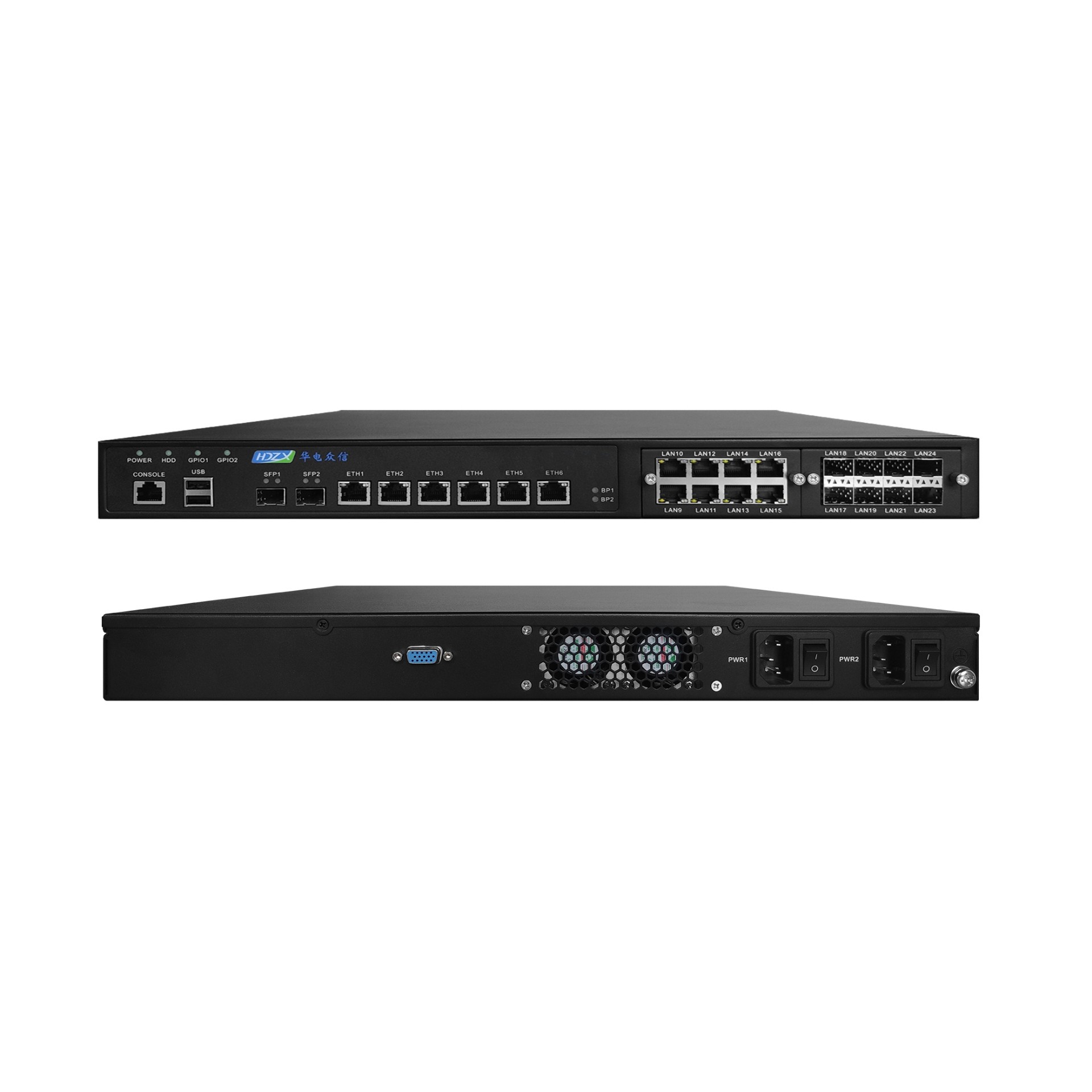 HZC-6536 19’@1U全国产化千兆加密平台